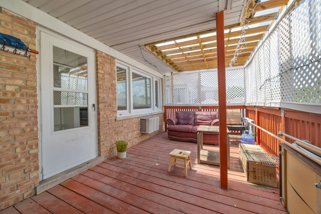 7004 W School St, Chicago, IL 60634 - deck featuring an outdoor living space and a pergola