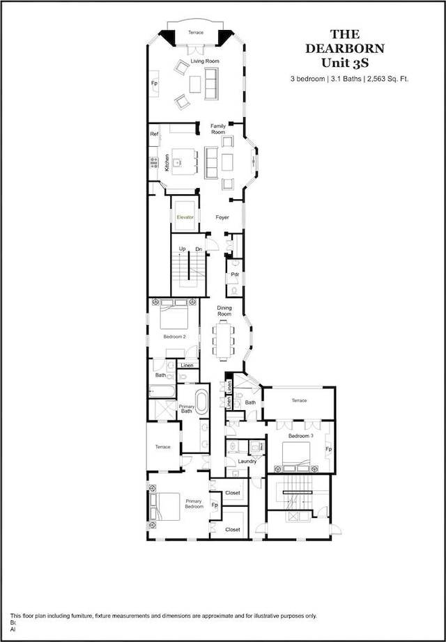 1447 N Dearborn St Unit 3S, Chicago, IL 60610 - view of home floor plan