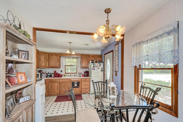 555/557 W Bluff St, Marseilles, IL 61341 - dining space featuring a chandelier