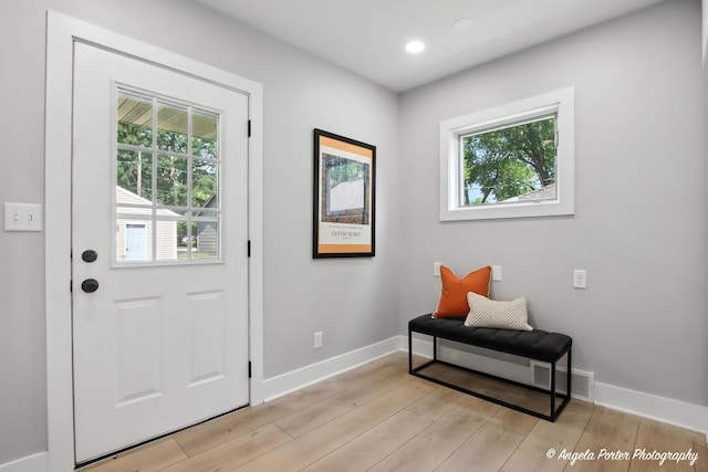 312 Country Club Dr, Mchenry, IL 60050 - entryway featuring baseboards and light wood-type flooring