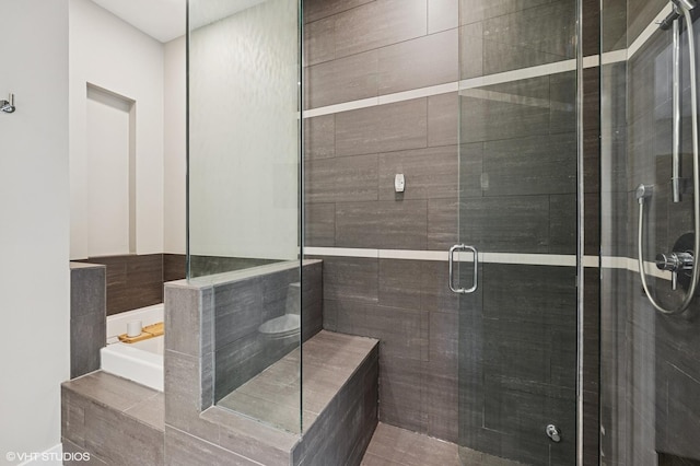 3516 N Ashland Ave N Unit 3S, Chicago, IL 60657 - bathroom featuring a stall shower and a bath