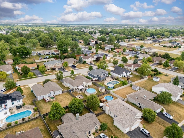 5147 Fairground Ct, Monee, IL 60449 - aerial perspective of suburban area with a pool area