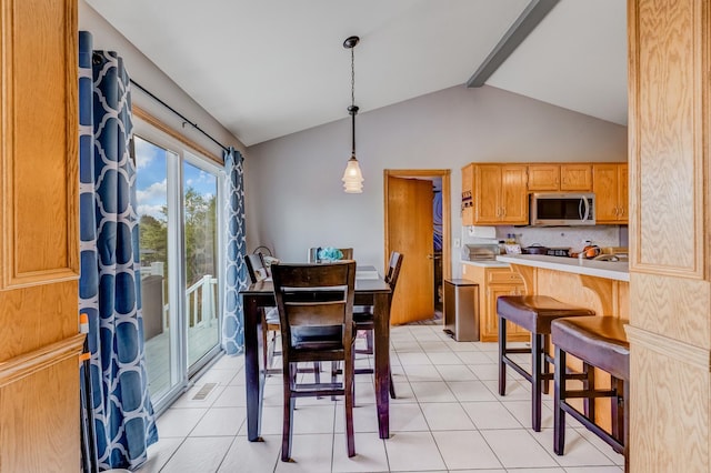 5147 Fairground Ct, Monee, IL 60449 - dining space featuring light tile patterned floors