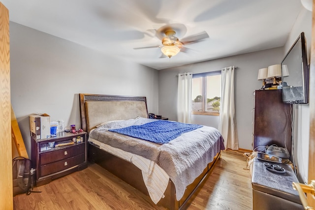 5147 Fairground Ct, Monee, IL 60449 - bedroom with light wood-style flooring and ceiling fan