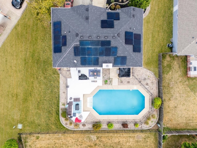 5147 Fairground Ct, Monee, IL 60449 - bird's eye view of a pool