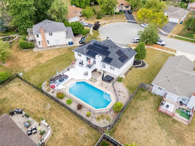 5147 Fairground Ct, Monee, IL 60449 - aerial perspective of suburban area featuring a pool