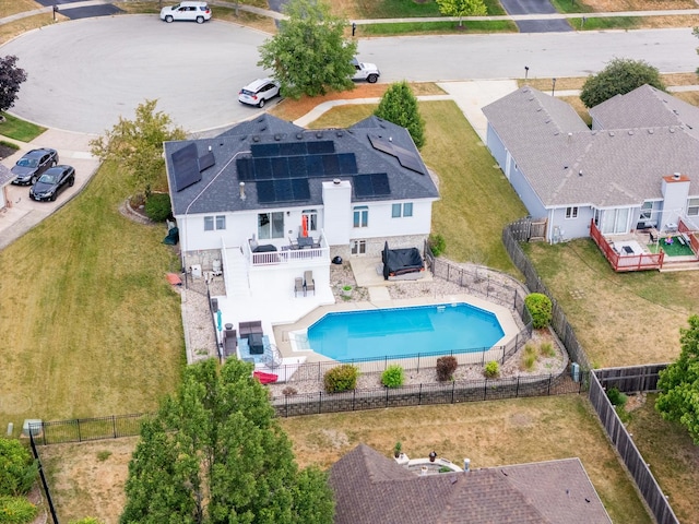 5147 Fairground Ct, Monee, IL 60449 - view from above of property featuring a pool