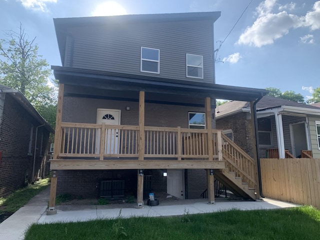 7711 S Ridgeland Ave, Chicago, IL 60649 - rear view of property with stairway