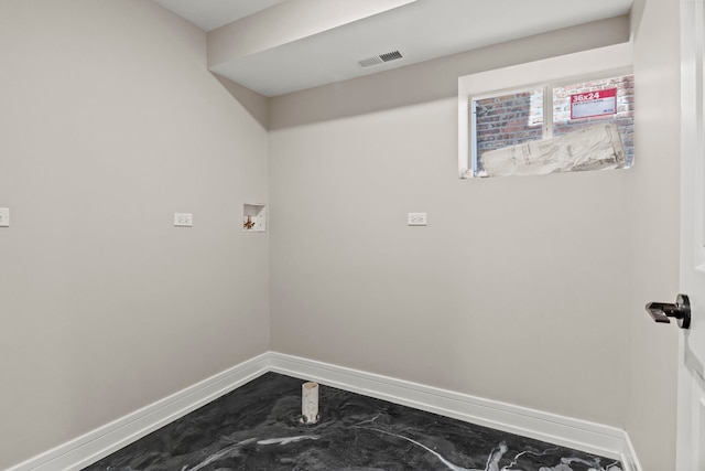 7711 S Ridgeland Ave, Chicago, IL 60649 - laundry room with baseboards and washer hookup