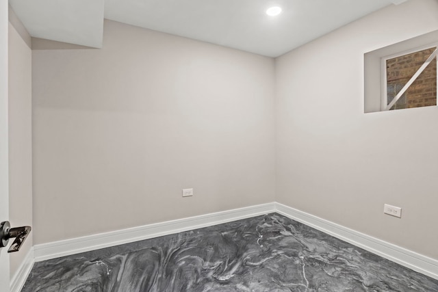 7711 S Ridgeland Ave, Chicago, IL 60649 - spare room featuring baseboards and recessed lighting