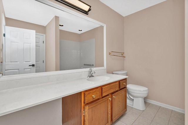 16636 Winding Creek Rd, Plainfield, IL 60586 - full bathroom featuring vanity, tile patterned flooring, and a shower