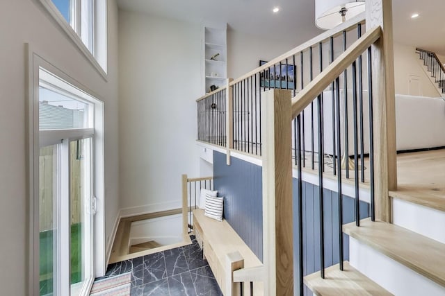 2611 W Carmen Ave, Chicago, IL 60625 - stairway with recessed lighting