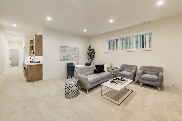 2611 W Carmen Ave, Chicago, IL 60625 - living room with recessed lighting and light colored carpet