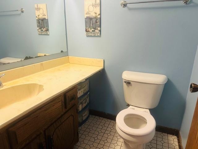 15800 S Laramie Ave Unit Q, Oak Forest, IL 60452 - half bathroom with baseboards and vanity