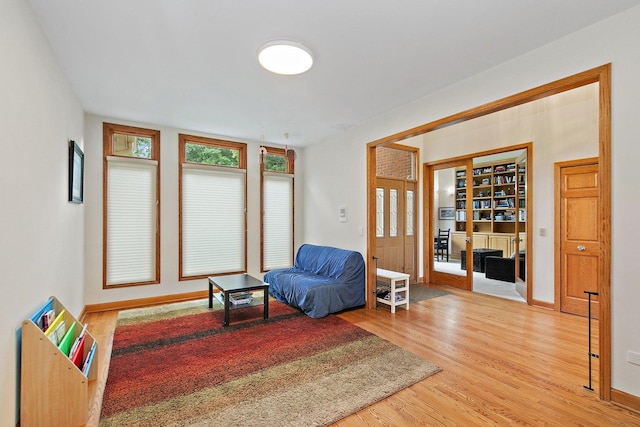 1521 Pendelton Ct, Palatine, IL 60067 - living area with wood finished floors and french doors
