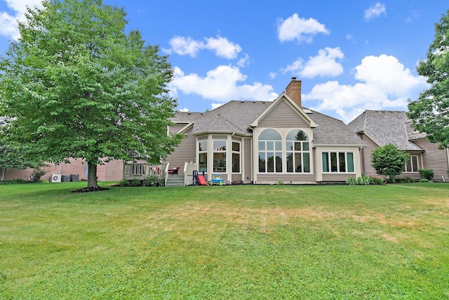 1521 Pendelton Ct, Palatine, IL 60067 - back of property with a chimney and a yard