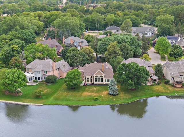 1521 Pendelton Ct, Palatine, IL 60067 - aerial view of residential area featuring a nearby body of water