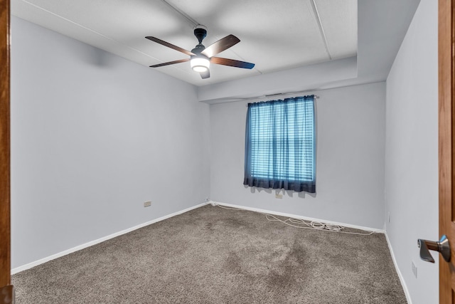 814 N River Rd Unit 1D, Mount Prospect, IL 60056 - carpeted empty room with baseboards and ceiling fan