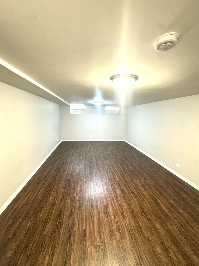 706 Carnation Ln, Matteson, IL 60443 - finished basement with dark wood finished floors and baseboards