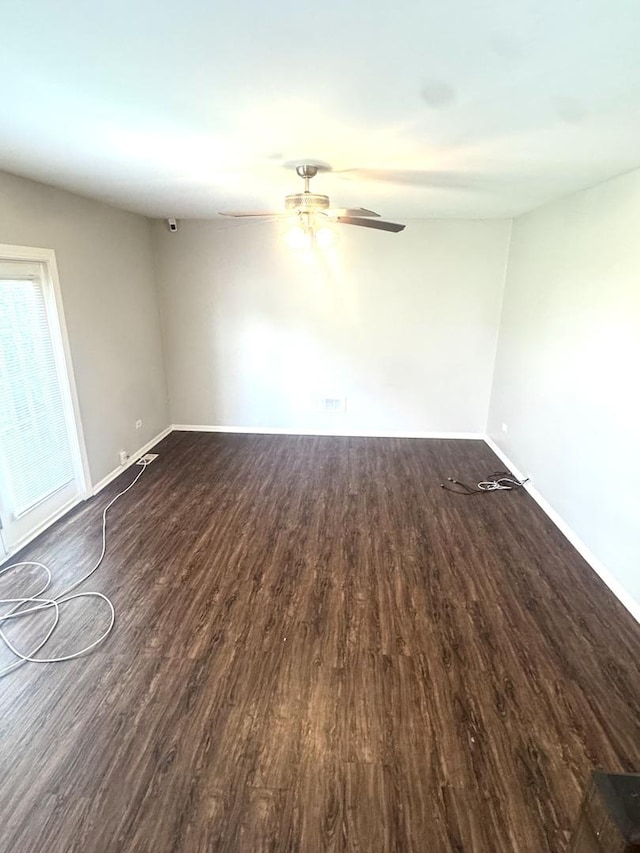 706 Carnation Ln, Matteson, IL 60443 - spare room featuring ceiling fan and wood finished floors