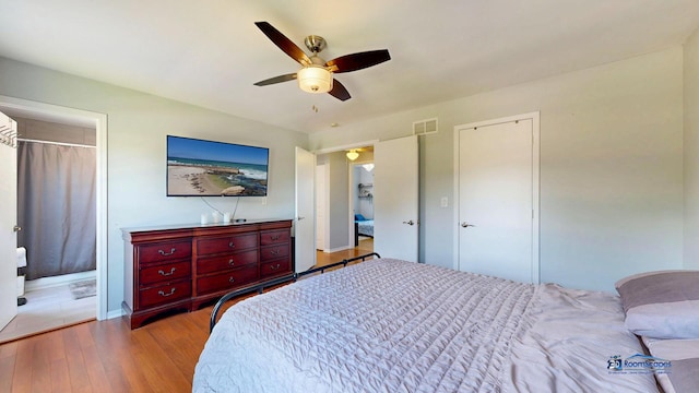 554 Foxford Rd, Bartlett, IL 60103 - bedroom featuring wood finished floors and a ceiling fan