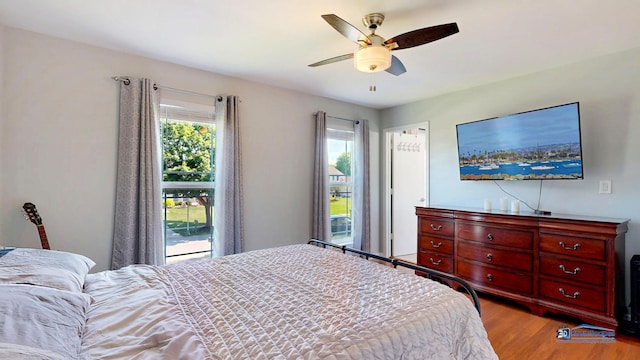 554 Foxford Rd, Bartlett, IL 60103 - bedroom featuring wood finished floors and ceiling fan