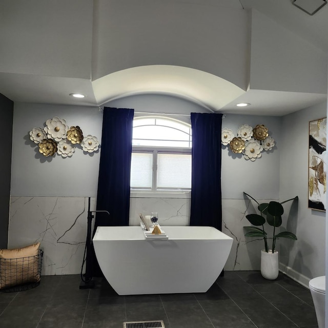 21206 Sophia Dr, Matteson, IL 60443 - full bathroom with tile patterned flooring, a soaking tub, and recessed lighting
