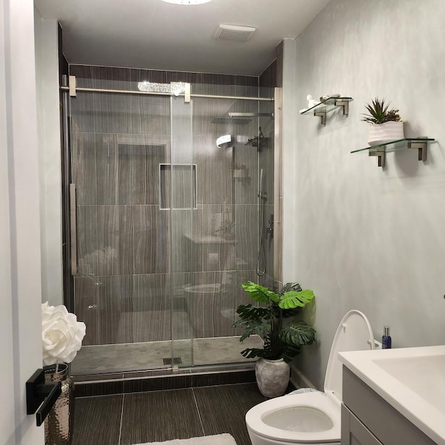 21206 Sophia Dr, Matteson, IL 60443 - bathroom featuring vanity and a stall shower