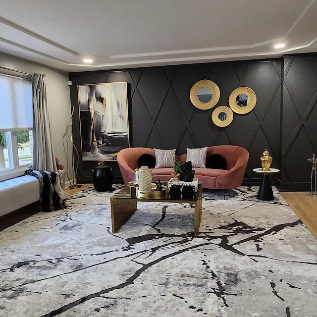 21206 Sophia Dr, Matteson, IL 60443 - living area with recessed lighting and a decorative wall