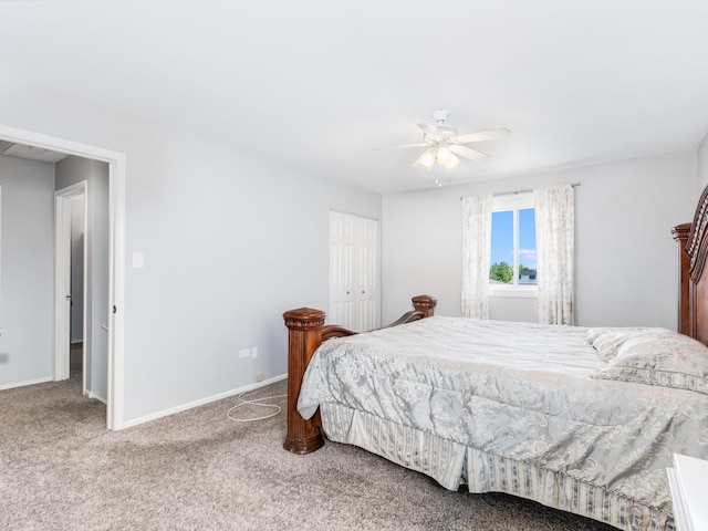 8429 162nd Pl Unit 3, Tinley Park, IL 60487 - carpeted bedroom with a ceiling fan and a closet