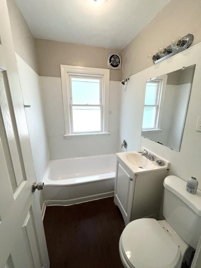 21142 Locust St, Matteson, IL 60443 - full bath featuring vanity, shower / bath combination, and wood finished floors