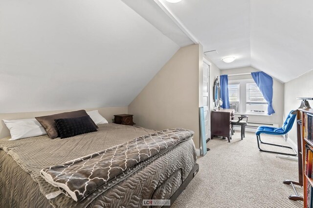 5128 W Carmen Ave, Chicago, IL 60630 - carpeted bedroom with lofted ceiling and cooling unit
