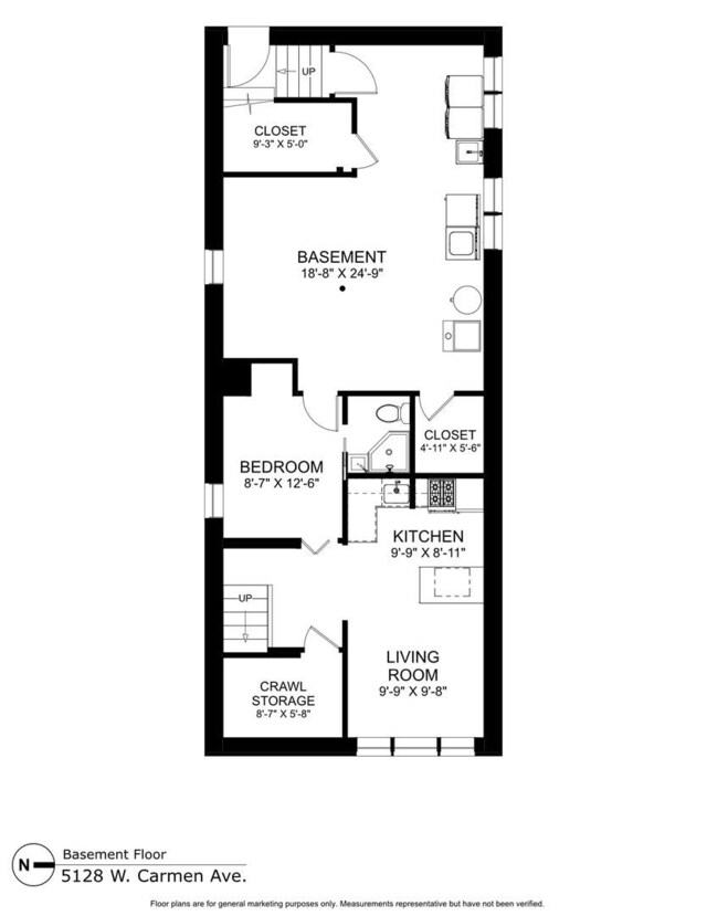 5128 W Carmen Ave, Chicago, IL 60630 - view of room layout