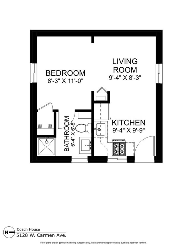 5128 W Carmen Ave, Chicago, IL 60630 - view of floor plan / room layout