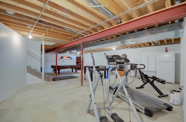 332 Stonemill Ln, Oswego, IL 60543 - exercise room featuring baseboards