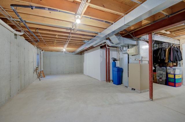 332 Stonemill Ln, Oswego, IL 60543 - unfinished below grade area featuring heating unit