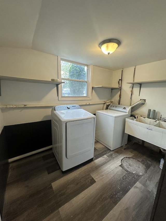 360 Chappel Ave, Calumet City, IL 60409 - washroom featuring washer and clothes dryer and wood finished floors