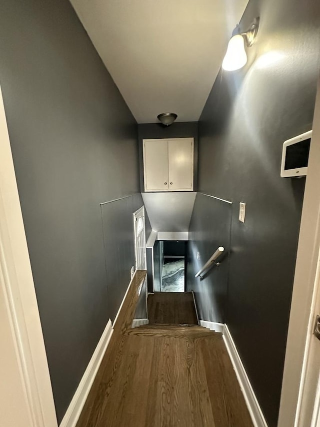 360 Chappel Ave, Calumet City, IL 60409 - stairway featuring wood finished floors and baseboards