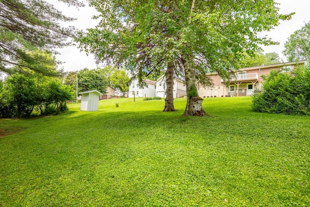 244 S Division St, Galena, IL 61036 - view of green lawn featuring a storage unit