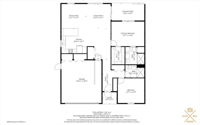 209A Evergreen St, Gifford, IL 61847 - view of floor plan / room layout