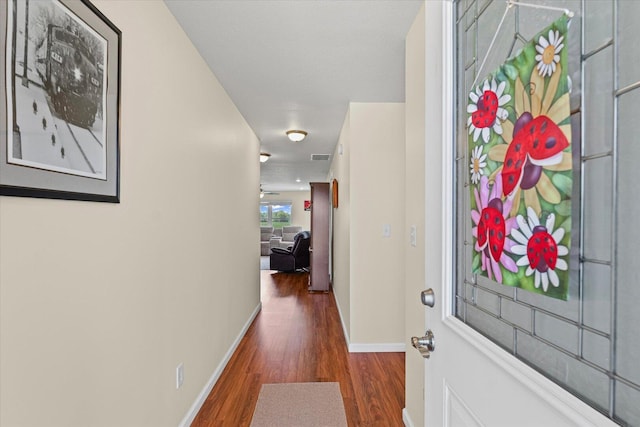 209A Evergreen St, Gifford, IL 61847 - corridor with wood finished floors and baseboards