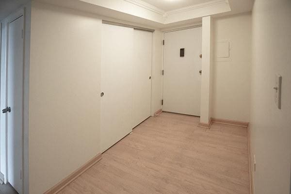 110 W Butterfield Rd Unit 405S, Elmhurst, IL 60126 - hall featuring light wood-style flooring, ornamental molding, and a raised ceiling