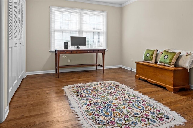 912 Morningside Dr, Lake Forest, IL 60045 - office with crown molding and wood finished floors