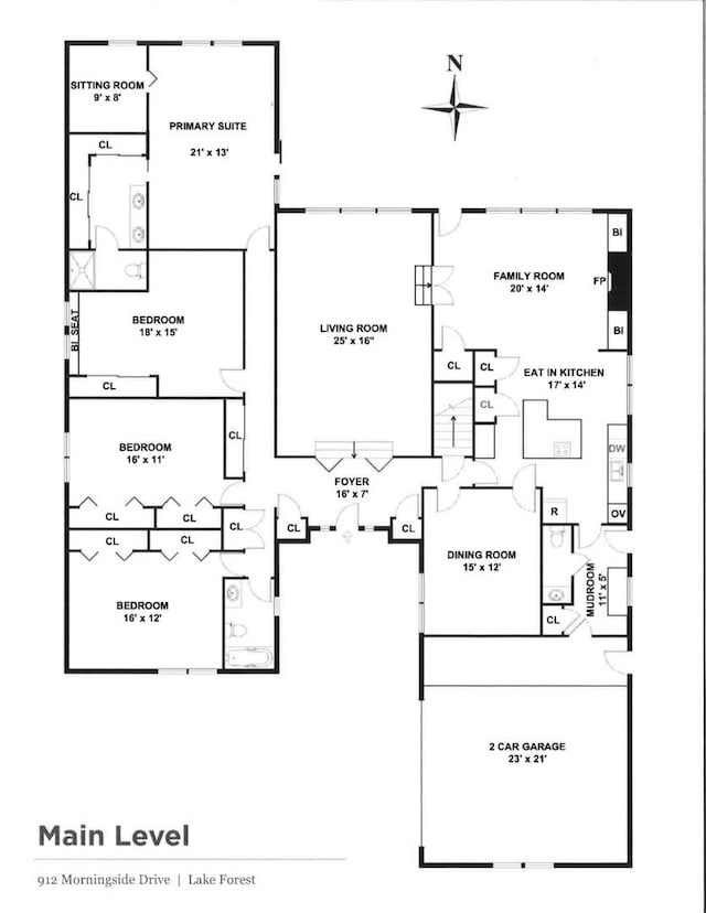 912 Morningside Dr, Lake Forest, IL 60045 - view of property floor plan