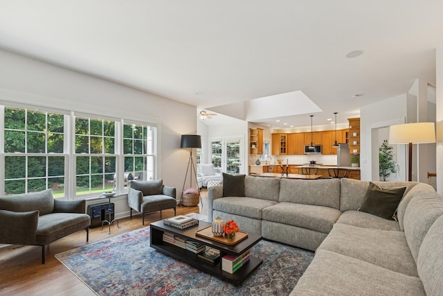 590 Oxford Ln, Lindenhurst, IL 60046 - living area featuring light wood finished floors
