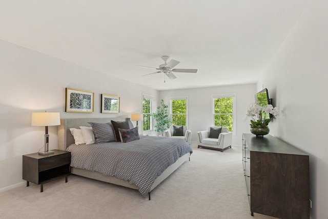 590 Oxford Ln, Lindenhurst, IL 60046 - bedroom featuring light carpet and a ceiling fan