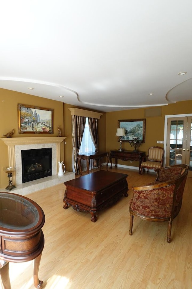 3533 N Natoma Ave, Chicago, IL 60634 - living area featuring wood finished floors, a fireplace, and recessed lighting