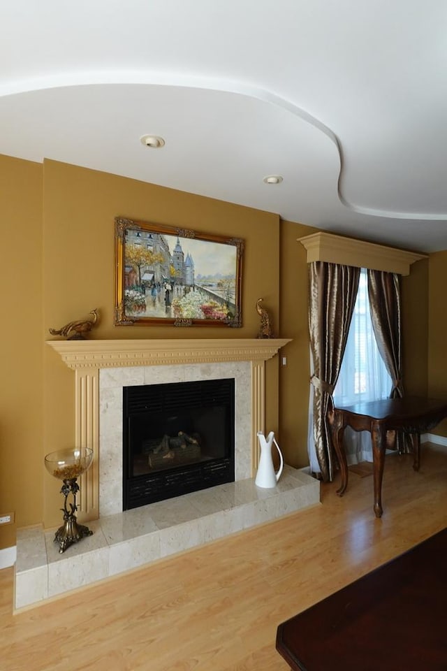 3533 N Natoma Ave, Chicago, IL 60634 - detailed view of a fireplace and wood finished floors