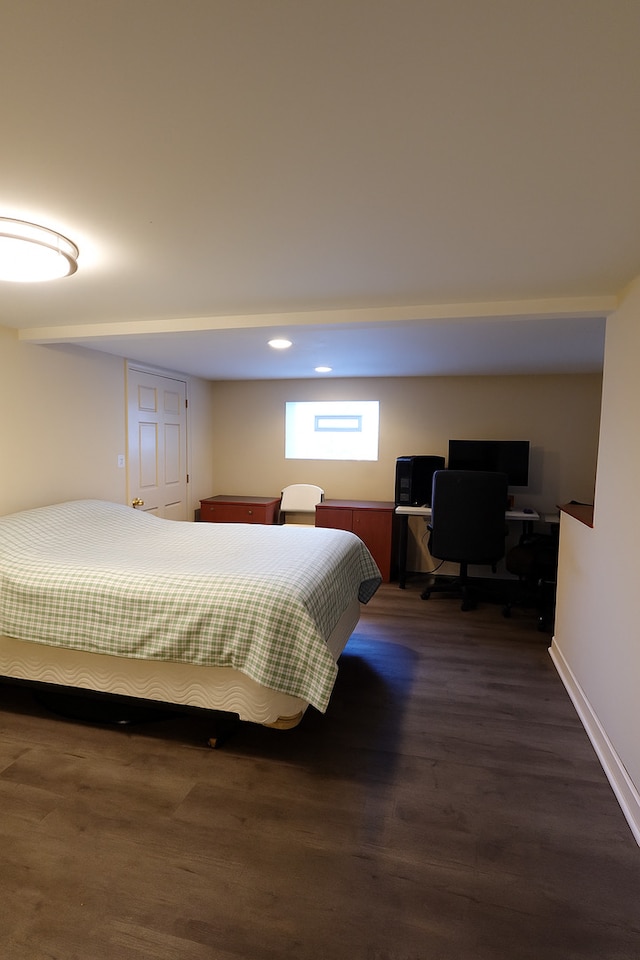 3533 N Natoma Ave, Chicago, IL 60634 - bedroom featuring dark wood-style flooring and recessed lighting