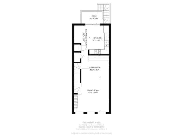 1487 N Clybourn Ave Unit B, Chicago, IL 60610 - view of room layout